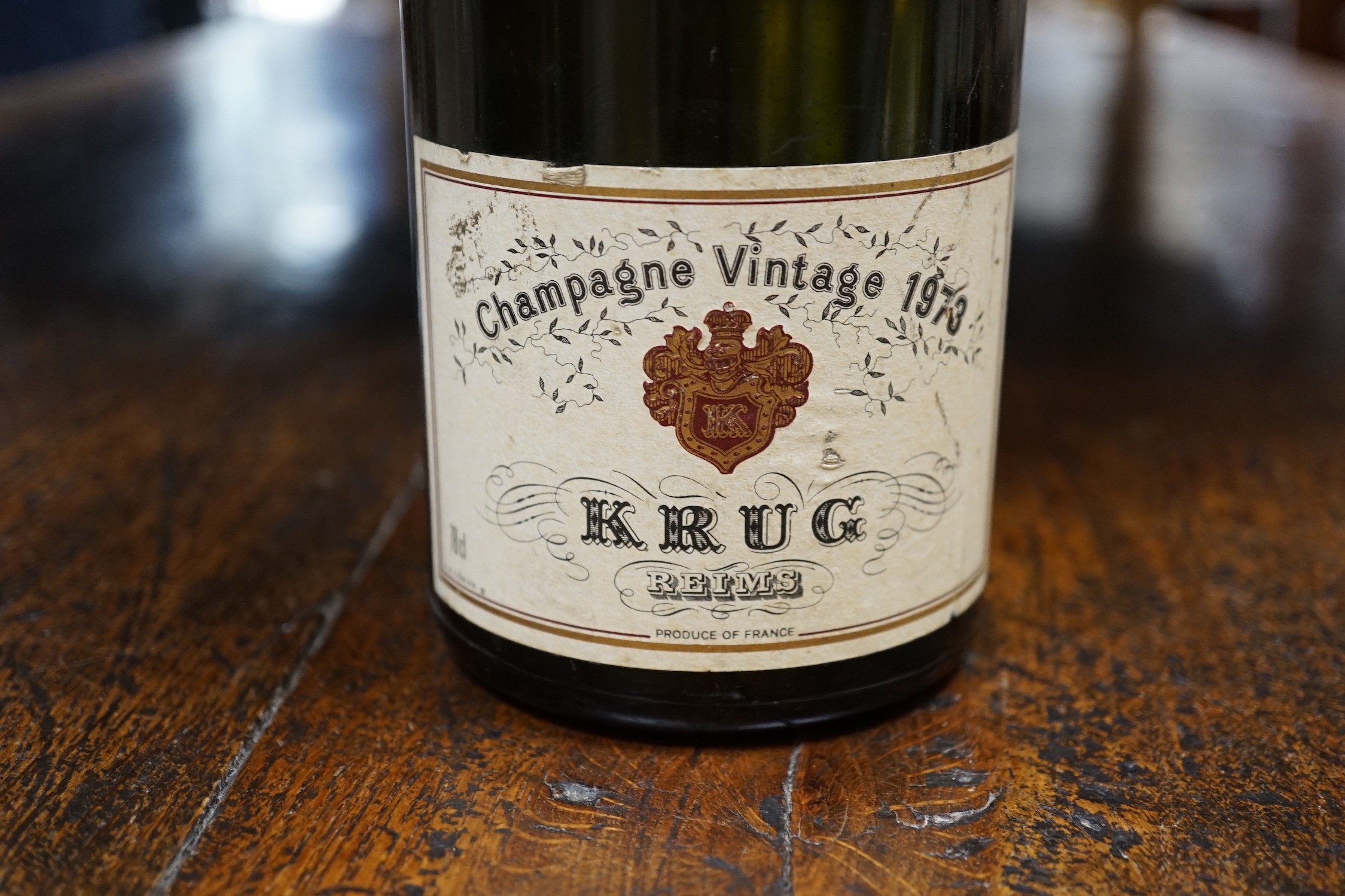 A 1973 bottle of Vintage Krug Champagne of Reims